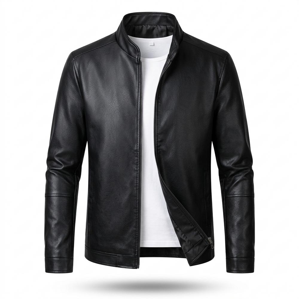 Allsaints Leather - Casir | Zip-Up Stand-Collar Leather Jacket Men