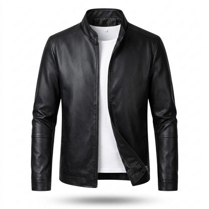 Allsaints Leather - Casir | Zip-Up Stand-Collar Leather Jacket Men