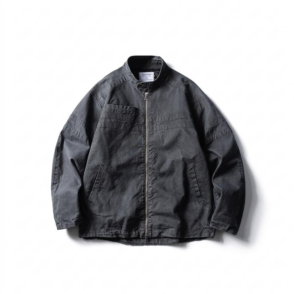 Allsaints Leather - Cozun | Zip-Up Washed Jacket Unisex