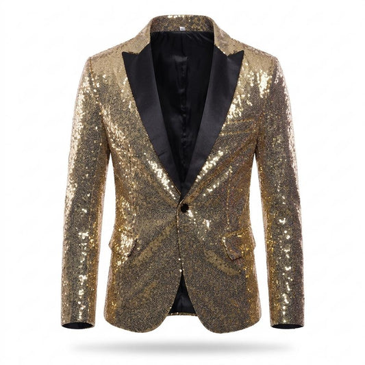 Allsaints Leather - Nesen | Sequined Single-Breasted Blazer Men