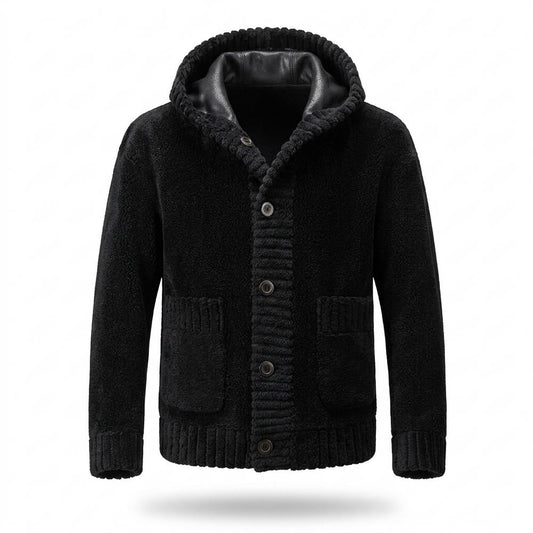 Allsaints Leather - Alnor | Hooded Textured Jacket Men