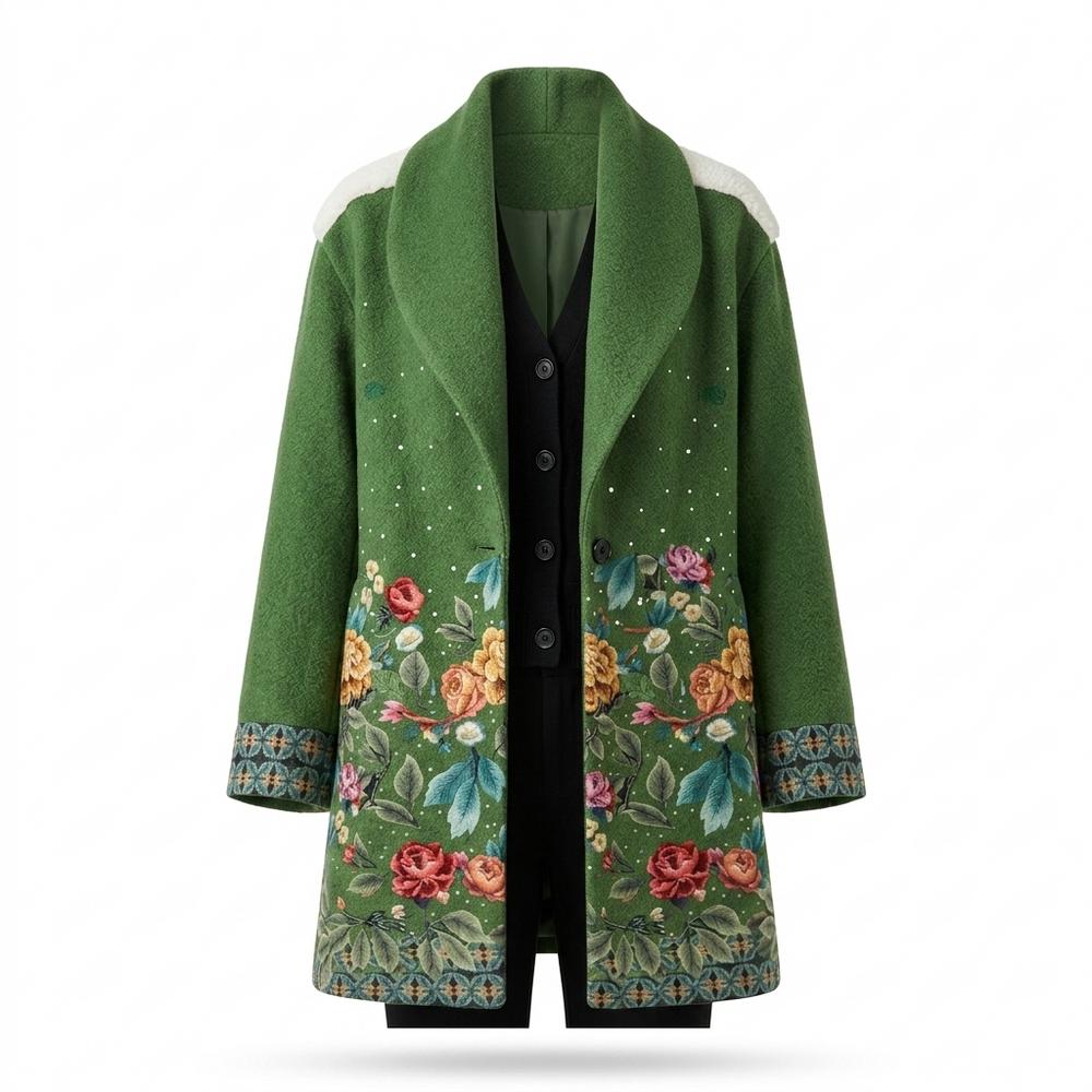 Allsaints Leather - Selin | Floral Print Open-Front Coat Women