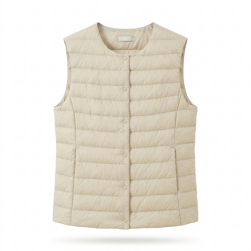 Allsaints Leather - Mamor | Quilted Collarless Vest Women