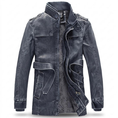 Allsaints Leather - Zetor | Lined Washed Leather Jacket Men