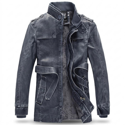 Allsaints Leather - Zetor | Lined Washed Leather Jacket Men