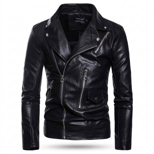Allsaints Leather - Yotak | Asymmetrical Tailored Leather Jacket Men