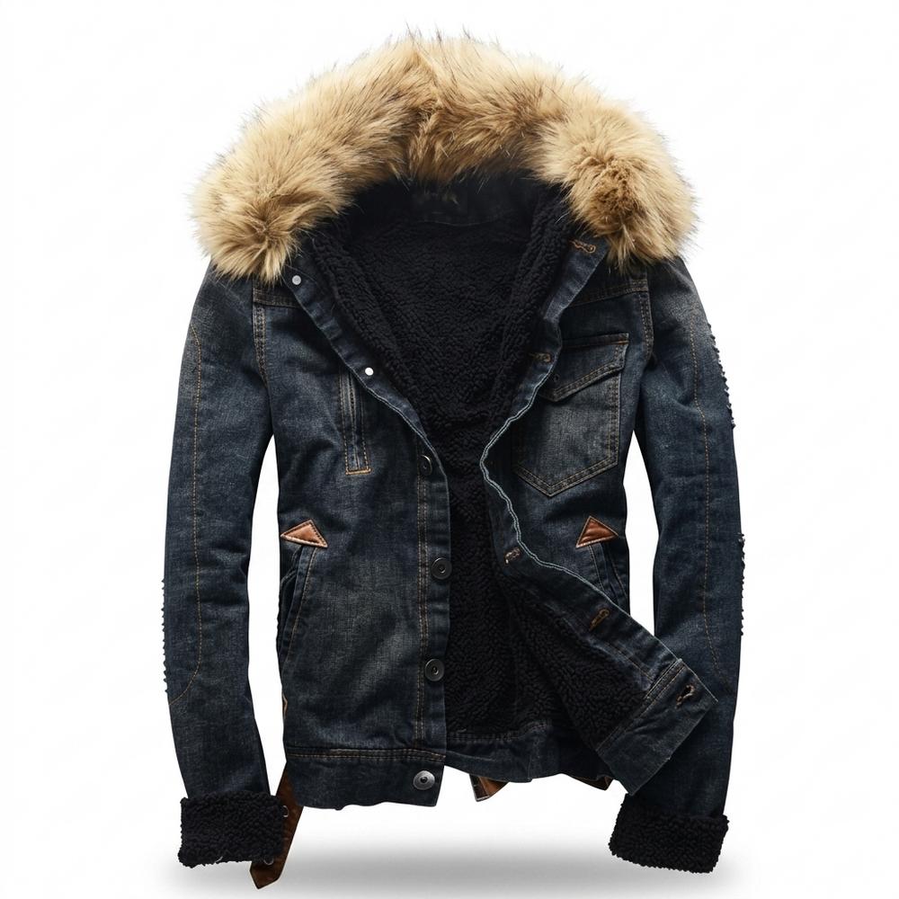 Allsaints Leather - Mupem | Sherpa-Lined Fur-Hooded Denim Jacket Men