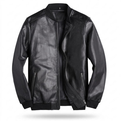 Allsaints Leather - Yokuv | Grained Zippered Leather Jacket Men