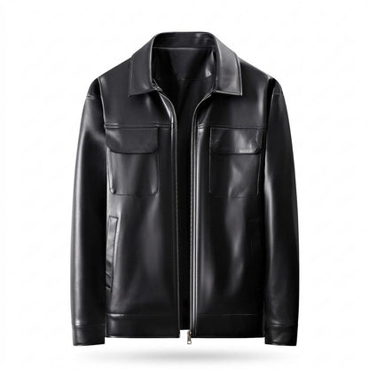 Allsaints Leather - Eofan | Zip-Front Collared Leather Jacket Men