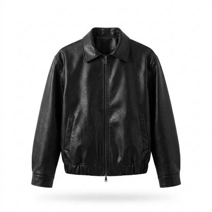 Allsaints Leather - Nosel | Zip-Up Collared Leather Jacket Unisex