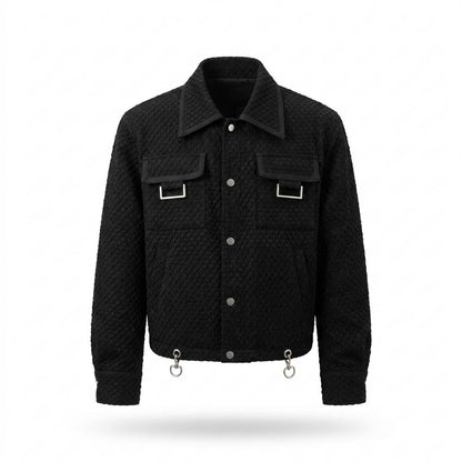 Allsaints Leather - Yizek | Quilted Cropped Jacket Unisex