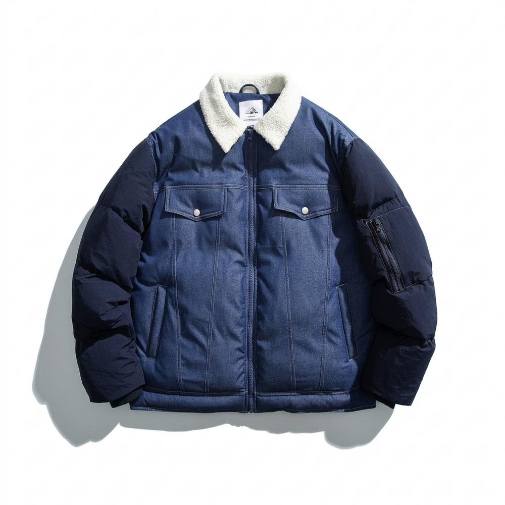 Allsaints Leather - Kavan | Padded Two-Tone Jacket Men