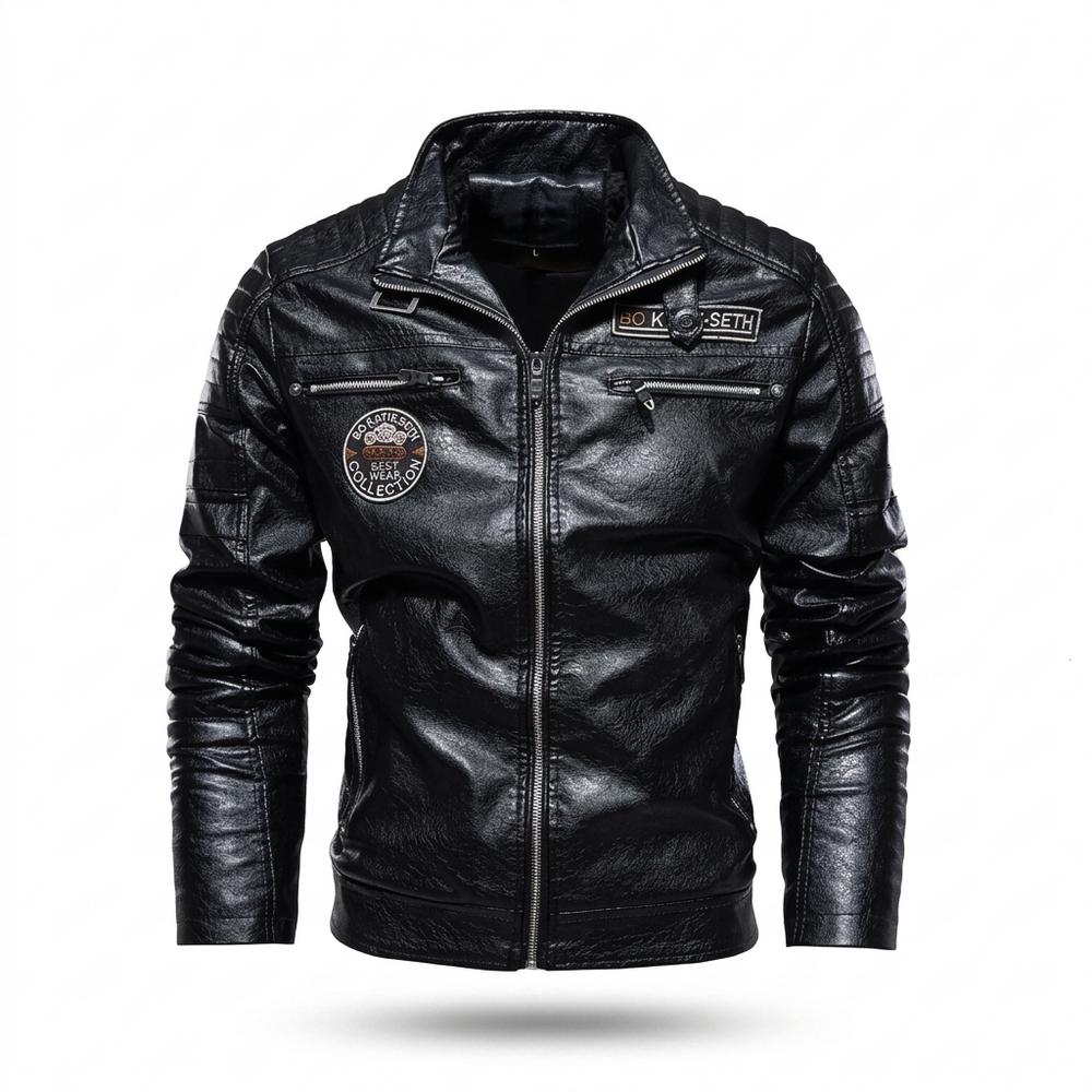 Allsaints Leather - Yotak | Quilted Fitted Leather Jacket Men
