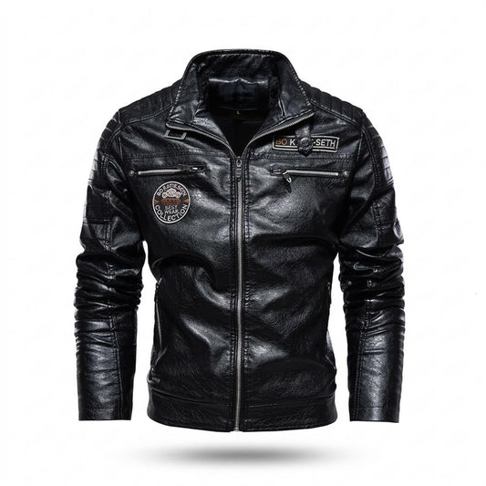 Allsaints Leather - Yotak | Quilted Fitted Leather Jacket Men