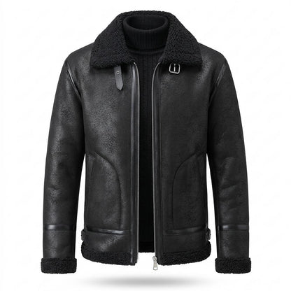 Allsaints Leather - Nemer | Fleece-Lined Zip-Up Leather Jacket Men