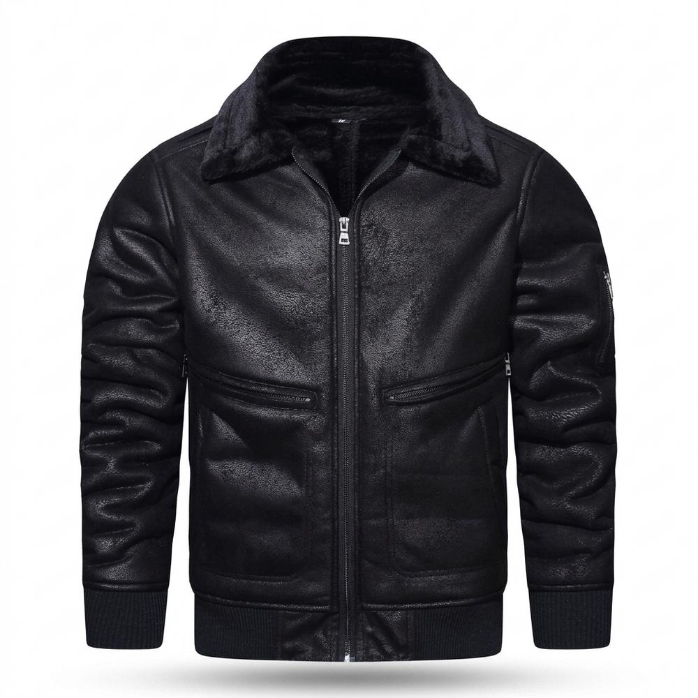 Allsaints Leather - Mimel | Lined Textured Leather Jacket Men
