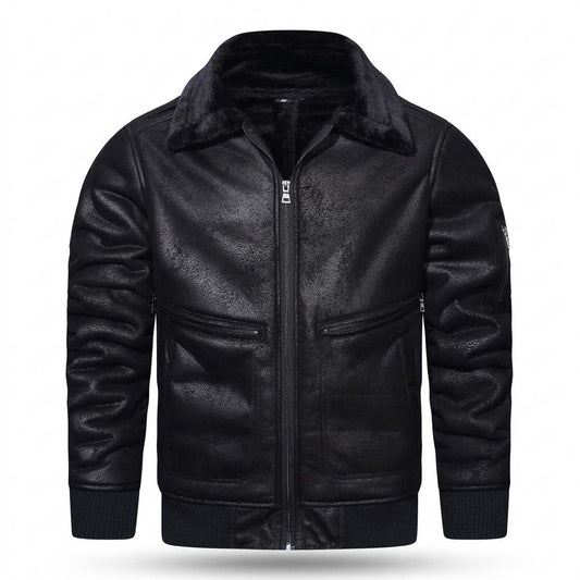 Allsaints Leather - Mimel | Lined Textured Leather Jacket Men