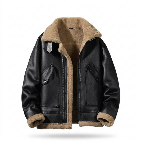 Allsaints Leather - Nivin | Fleece-Lined Zip-Up Jacket Men