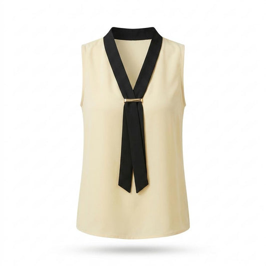 Allsaints Leather - Cakar | Sleeveless Tie-Neck Blouse Women