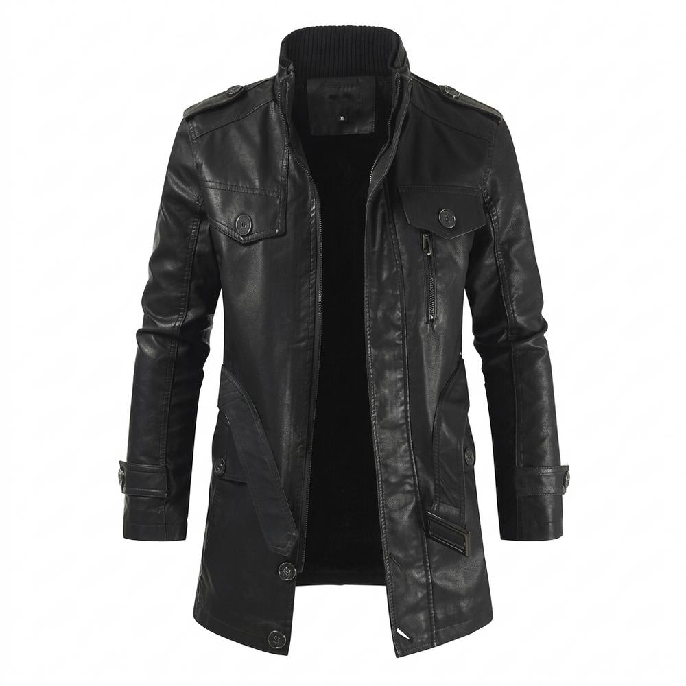 Allsaints Leather - Kevun | Lined Fitted Coat Men