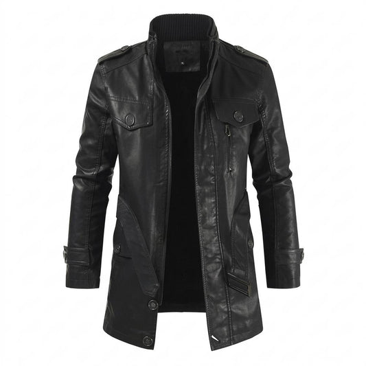 Allsaints Leather - Kevun | Lined Fitted Coat Men