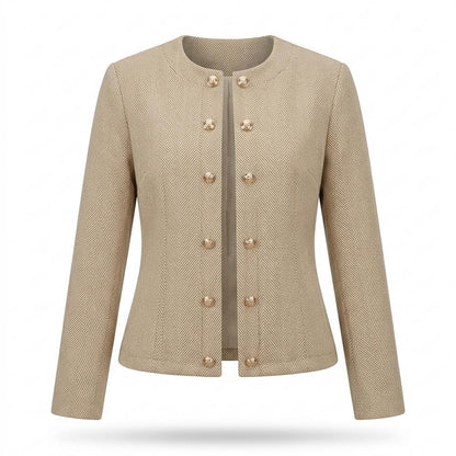 Allsaints Leather - Arlom | Collarless Herringbone Jacket Women