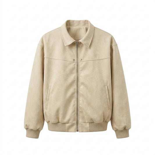 Allsaints Leather - Seran | Suede-Effect Zip-Up Jacket Men