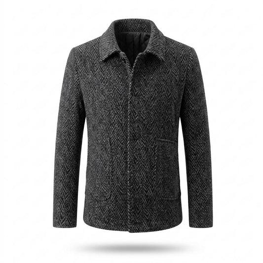 Allsaints Leather - Visel | Herringbone Slim-Fit Jacket Men