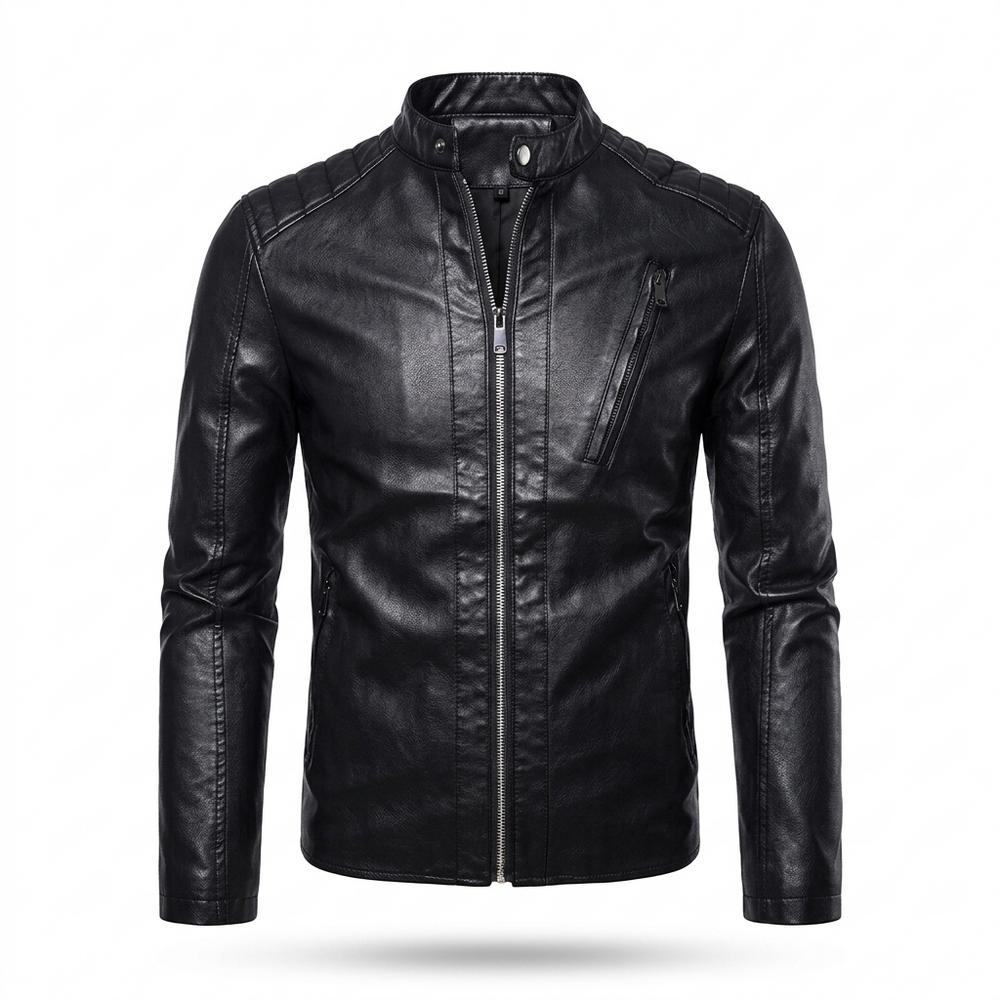 Allsaints Leather - Rivin | Quilted Slim-Fit Leather Jacket Men