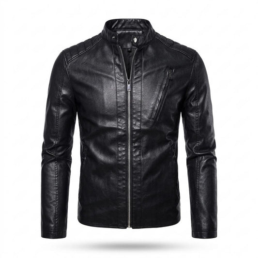 Allsaints Leather - Rivin | Quilted Slim-Fit Leather Jacket Men