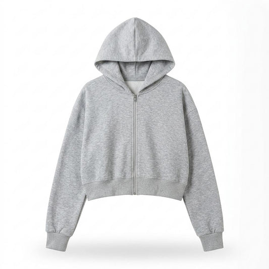 Allsaints Leather - Lyvin | Cropped Zip-Up Hoodie Women