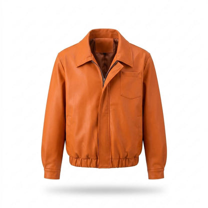 Allsaints Leather - Mozot | Zip-Up Collared Leather Jacket Men