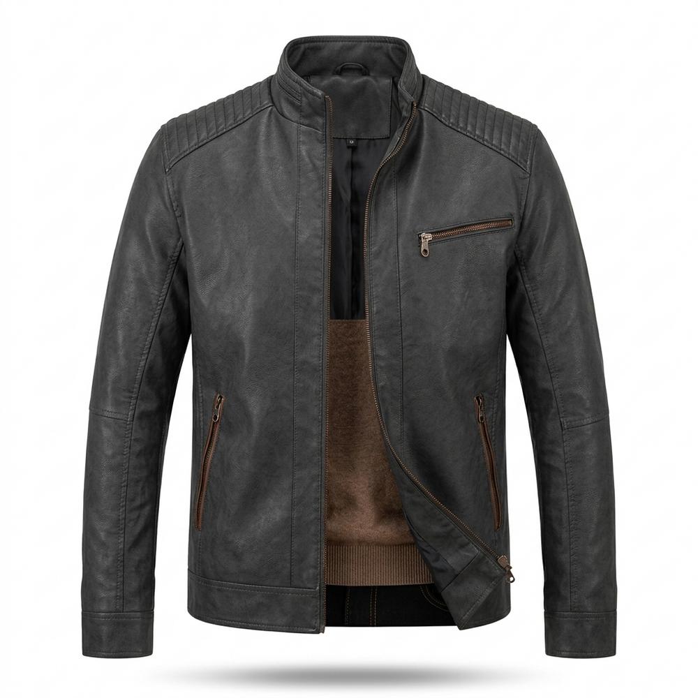 Allsaints Leather - Nubas | Quilted Lined Leather Jacket Men
