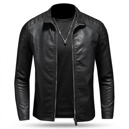 Allsaints Leather - Kasan | Quilted Fitted Leather Jacket Men