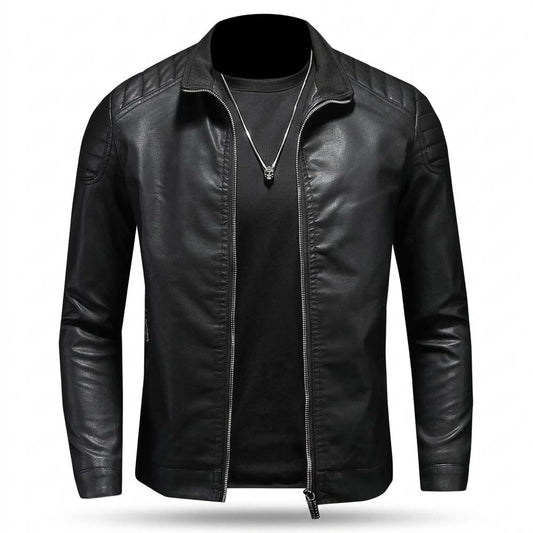 Allsaints Leather - Kasan | Quilted Fitted Leather Jacket Men