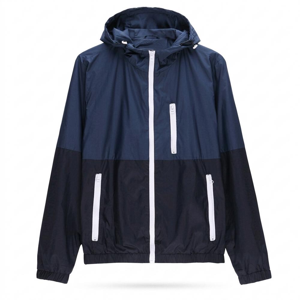 Allsaints Leather - Nelin | Color-Blocked Hooded Jacket Unisex