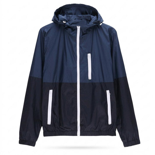 Allsaints Leather - Nelin | Color-Blocked Hooded Jacket Unisex