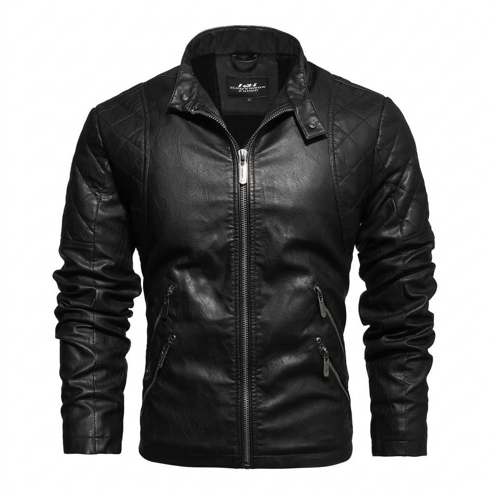 Allsaints Leather - Aopos | Quilted Lined Leather Jacket Men