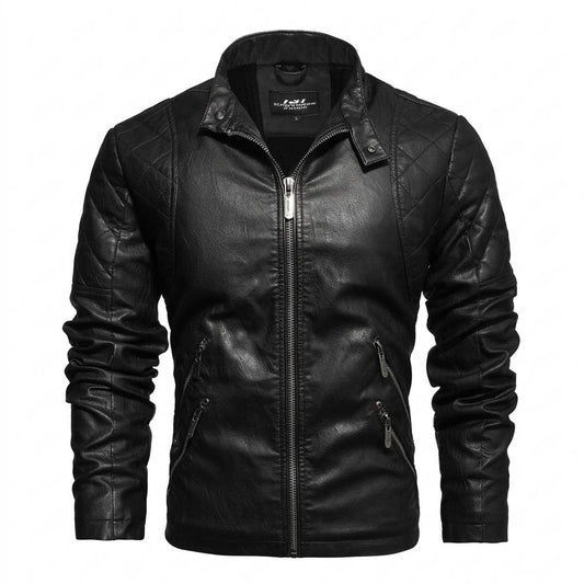 Allsaints Leather - Aopos | Quilted Lined Leather Jacket Men