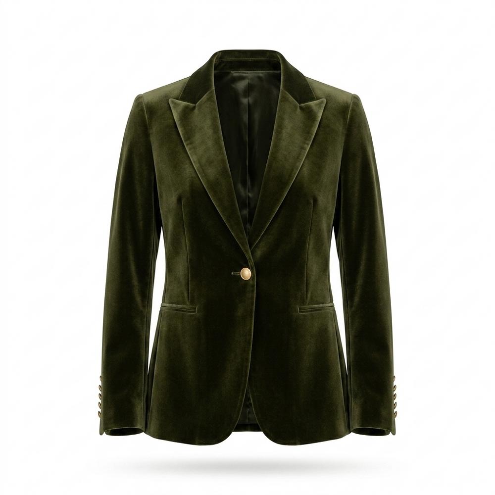 Allsaints Leather - Samon | Velvet Tailored Blazer Women