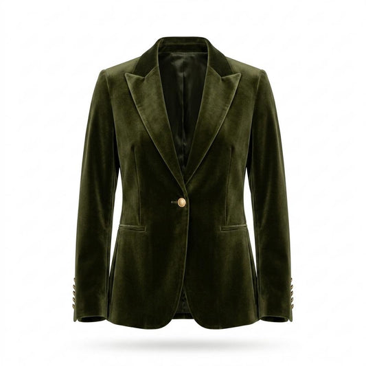 Allsaints Leather - Samon | Velvet Tailored Blazer Women
