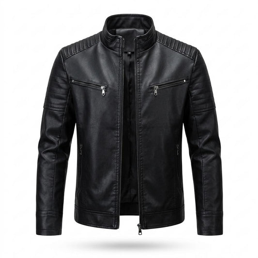 Allsaints Leather - Cikot | Quilted Tailored Leather Jacket Men