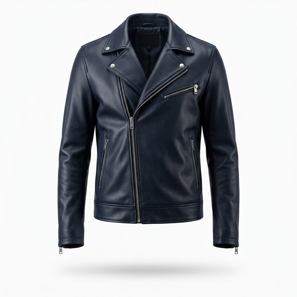 Allsaints Leather - Sevan | Asymmetrical Fitted Leather Jacket Men