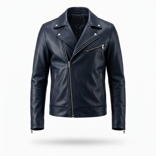 Allsaints Leather - Sevan | Asymmetrical Fitted Leather Jacket Men