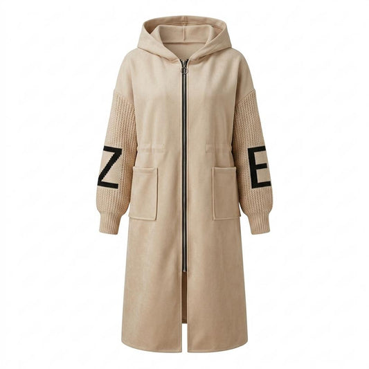 Allsaints Leather - Kanor | Hooded Knit-Sleeve Coat Women