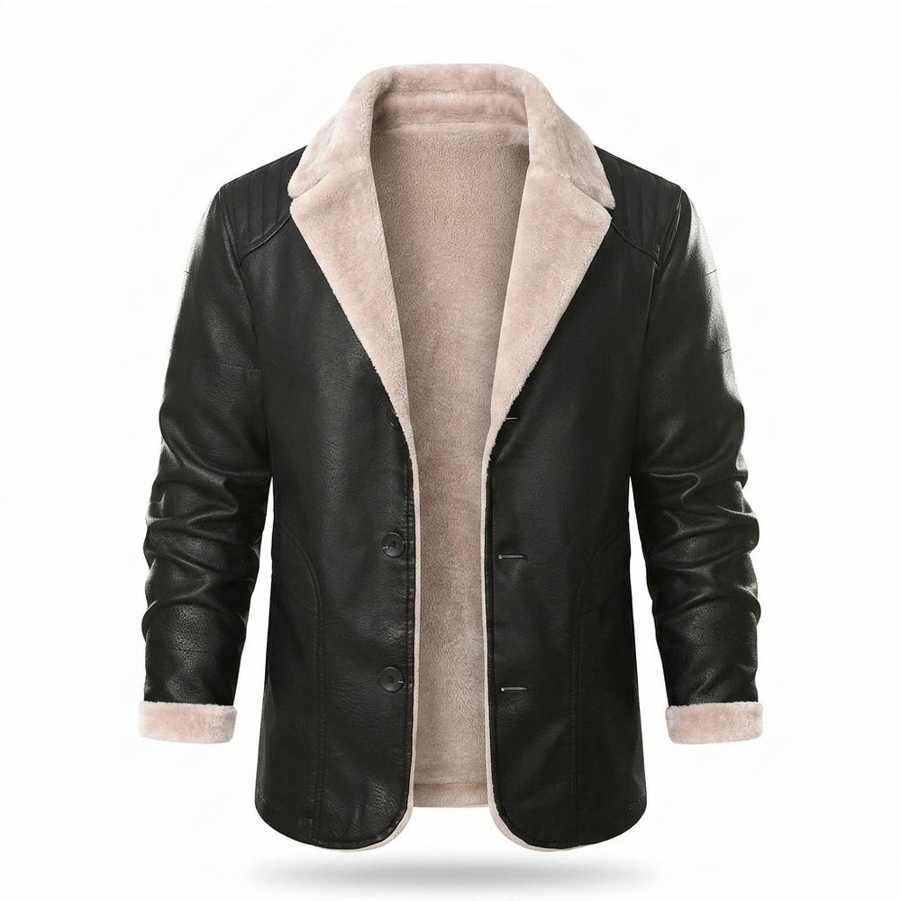 Allsaints Leather - Lusar | Fleece-Lined Buttoned Jacket Men