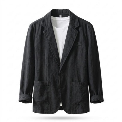 Allsaints Leather - Keser | Textured Single-Breasted Blazer Men