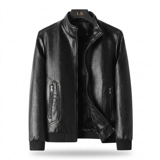 Allsaints Leather - Saven | Textured Lined Leather Jacket Men