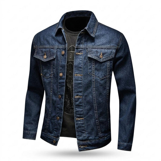 Allsaints Leather - Rasen | Button-Front Slim-Fit Denim Jacket Men