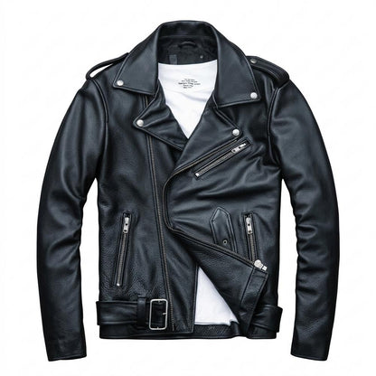 Allsaints Leather - Zegov | Asymmetrical Belted Leather Jacket Unisex